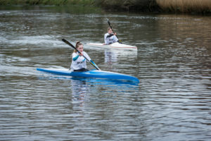 Girls canoeing