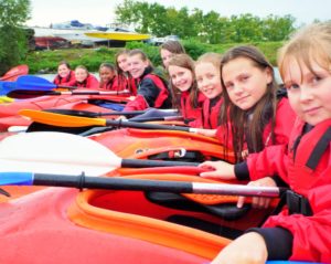 GIrls canoeing part of Project 51.