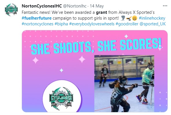 Norton Cyclones - twitter grant