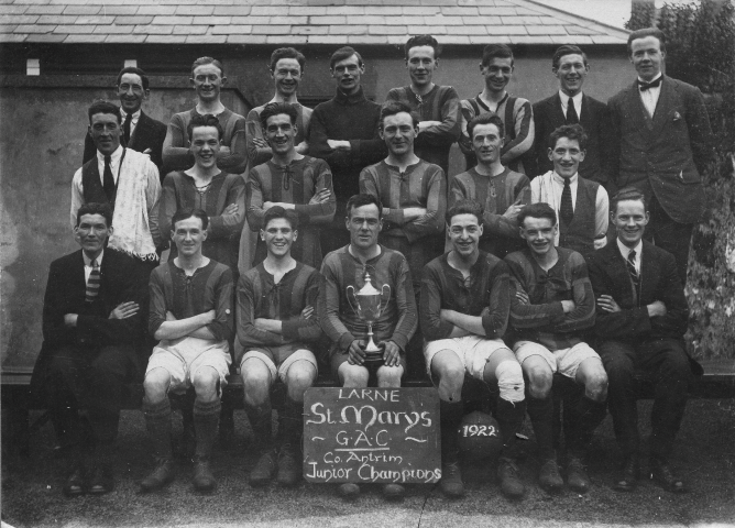 St Mary's Gaelic Athletic Club - County Antrim Junior Champions 1922 (Larne Museum Collection)