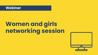 picture of a laptop with Women & Girls networking sessions