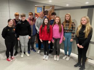 Rory Best with the group of Young Influencers