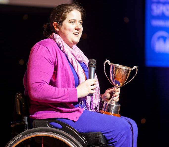 Elizabeth Ferris of Dundee Dragons receiving award