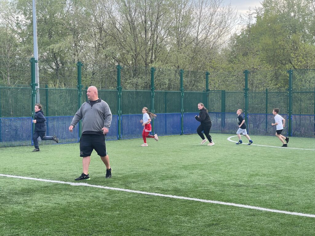 outdoor football at Parr