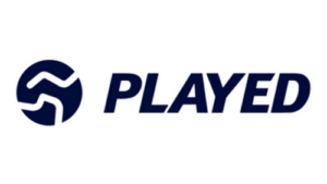 Played logo with black circle and black text reads 'played' in capital letters