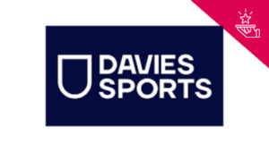 davies sports logo and red triangle with member benefit graphic