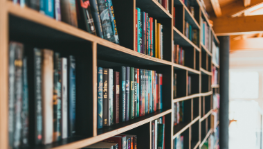 books on a library shelf