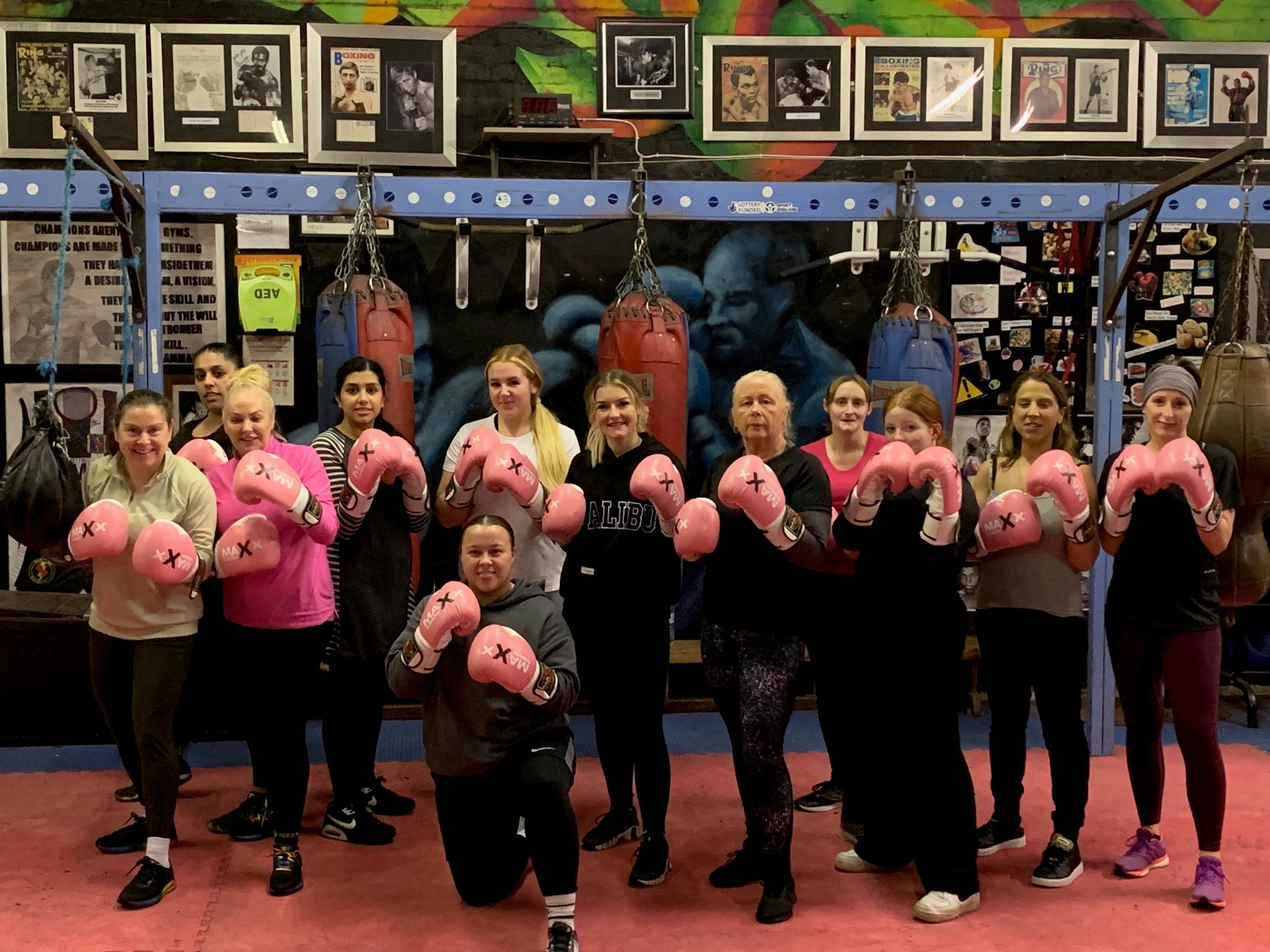 group of female boxers