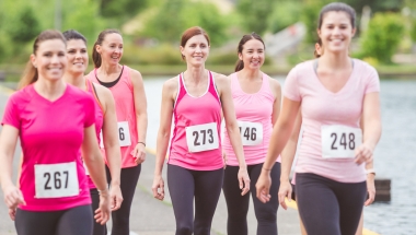 women ready to run a race