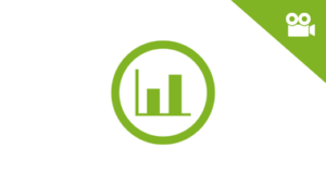 impact practice video graphic: green circle with green bar chart graphic, green triangle with video camera graphic